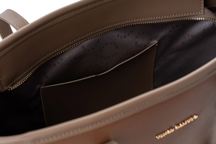 Vince Camuto Taormina - Bolso Tote de Visón Oscuro 100% Piel de Polivinilo